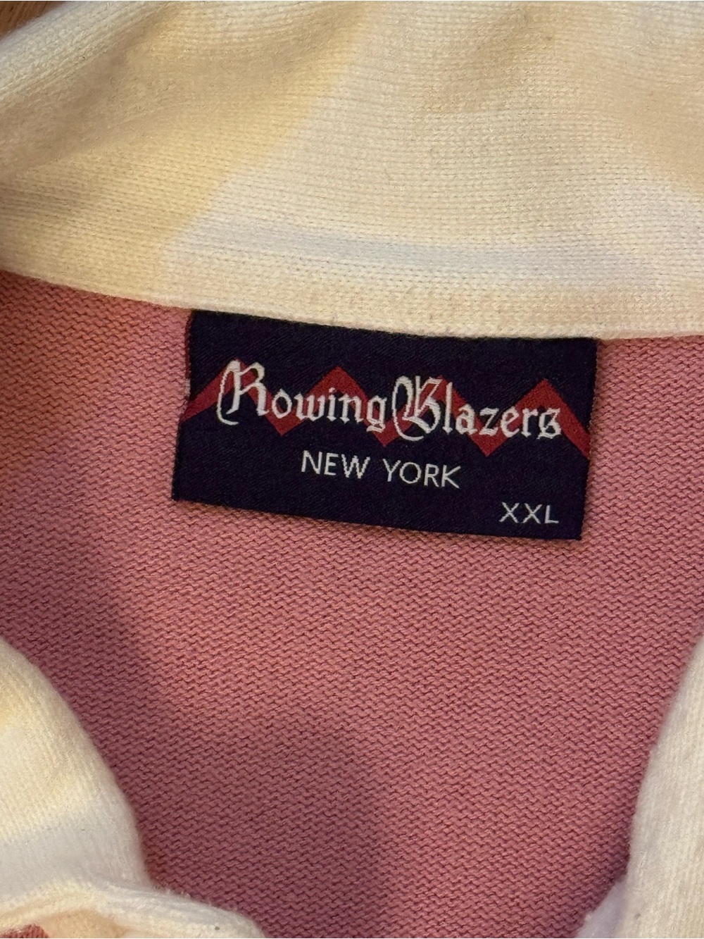 Rowing Blazers Men Long Sleeve Rugby Shirt Xxl Pink Ivy League Preppy Collegiate View 2